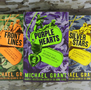Competition prize image, Purple Hearts, Front lines and silver stars books by Michael Grant